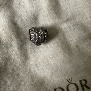 Pandora Glittering Heart Clip Charm